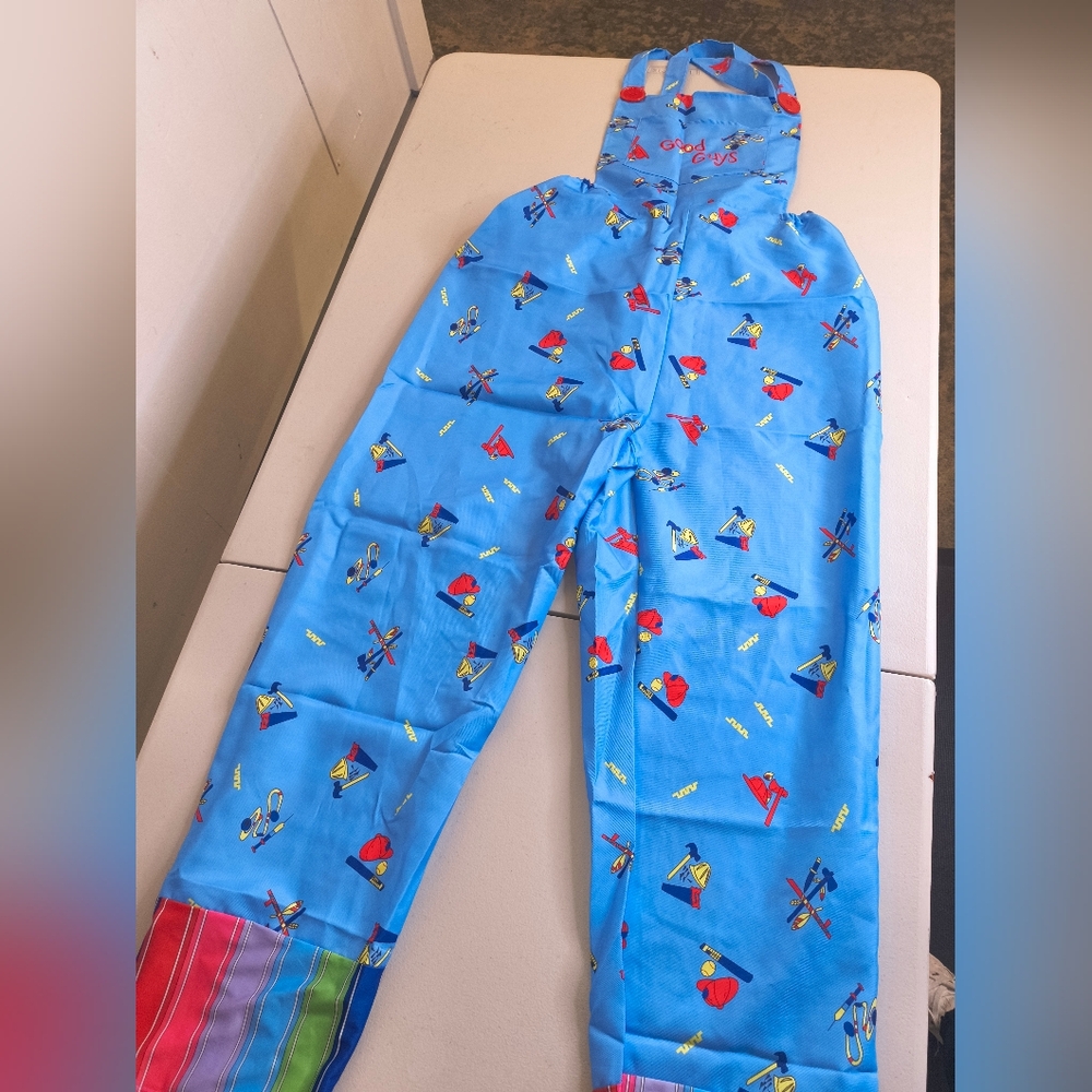 Nwot Good Guys Blue Hooded Jumpsuit with Colorful Patterns